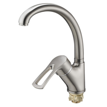 Смеситель для кухни 40к Glauf 9G4-A181KH ЛАТ бок. ручка, п/гайку, САТИН