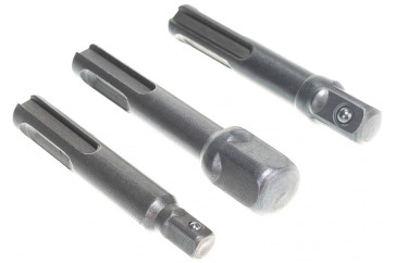 Адаптеры под головки с хвостовика SDS-PLUS, набор 3 шт. , легированная сталь 