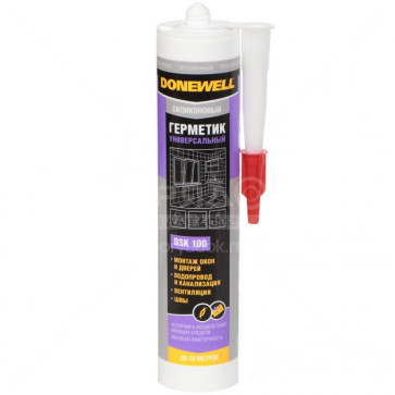 Герметик силиконовый универсальный белый 260 мл DONEWELL