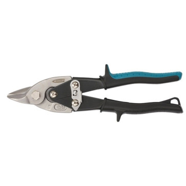 Ножницы по металлу "PIRANHA",230мм,прямой усил.рез (BULLDOG),сталь-СrMo,двухкомп.рук-ки// Gross 