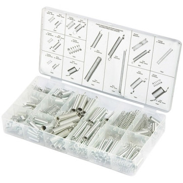 Набор пружин 5,5х17, 5,5х35, 6,5х10, 7х12,5, 7х19, 9х35, 9,5х16, 9,5х19 мм, 200 предм.// СИБРТЕХ