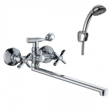 RS42-80 Смеситель Ванна 1/2 м/к L-нос керамическое переключение, хром ROSSINKA RS42-80