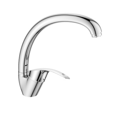 DR71021 Смеситель одноручный для кухни с высоким поворотным изливом, хром