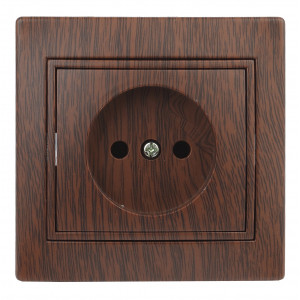 Розетка 1-м б/з с/у 16А-250В, Plano. венге