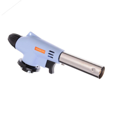 Горелка газовая ЧИНГИСХАН пьезо с цанговым захватом, сопло 19мм, 15х4х5,5 см 333-097