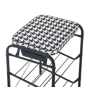 Банкетка для обуви Haushalt НБ1/Р, 2 полки с мягким сиденьем, 44 x 33 x 51,6 см, гусиная лапка