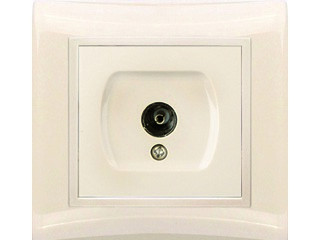 Розетка 1-мест. TV крем. в сб. Violet V01-22-T11-S