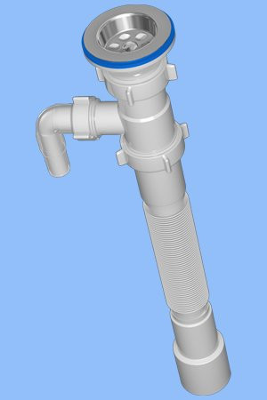 Гофросифон 1 1/2"*40*50 Ani G118 удлиненный с носиком АНИ пласт