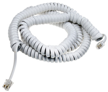 Шнур витой телефонный ШВ 2 бел