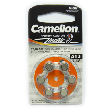 Элемент питания Camelion ZA 13 BL6 6/60