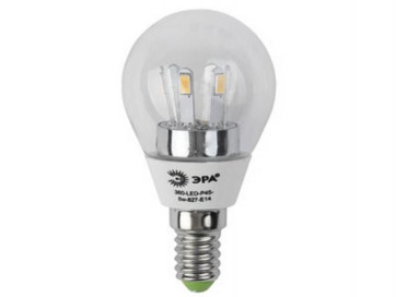 Лампа ЭРА 360-LED Р-45-5w -827-E14 шар