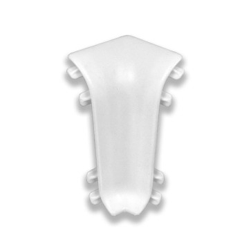 Внутренний угол для плинтуса 70мм Белый гянцевый 001-00