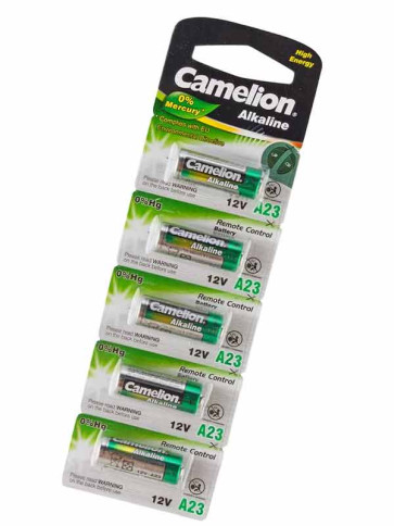 Элемент питания Camelion LR23А BL5 Mercury Free (A23-BP5, батарейка, 12В)