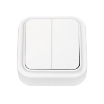 Выключатель 2кл бел Пралеска ОП,10А, 220В (А56-134) (3/90)