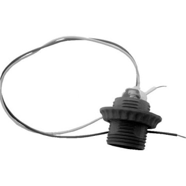 Патрон Е27 пластик с кольцом, люстровый, длина провода 20 см