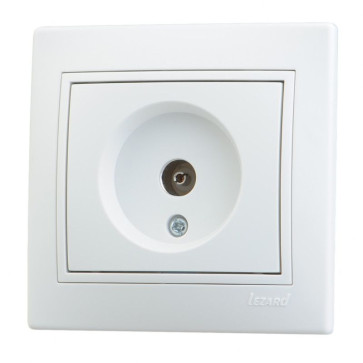 Розетка TV с/п Мира бел/бел оконеч. Lezard