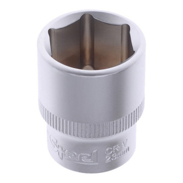 Головка торцевая 23 мм, 6-гранная, CrV, под квадрат 1/2" STELS