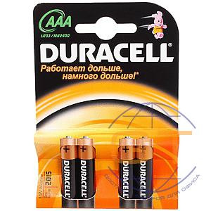 Элемент питания Duracell LR03 BL4 4/40/120