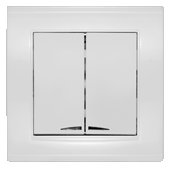 Выключатель 2кл. с подсв. бел. Бриллиант СП, 10А, 220В (7947410) 