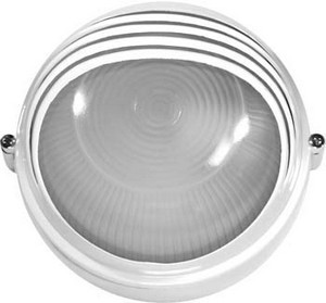 Светильник 1304S белый влагозащ. реснички 230V/60W