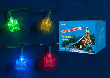 Гирлянда светодиодная UNIEL ULD-S0280-020/DTA MULTI IP20 CUBES "Кубики" с контроллером, 20 св-ов, 2,