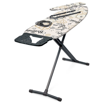 Доска гладильная НИКА-10+ ТЕФЛОН подстав. д/утюга, электроудл. полка д/бел 1220*400