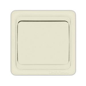 Выкл. с/п 1 кл. слоновая кость Валери