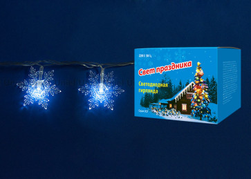 Гирлянда светодиодная UNIEL ULD-S0700-050/DTA WHITE IP20 SNOWFLAKES-1 «Снежинки» с контроллером, 50 
