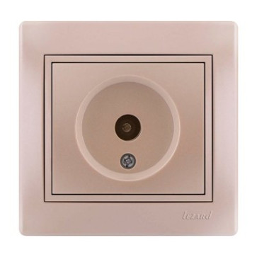 Розетка TV с/п Мира крем/крем оконеч. Lezard