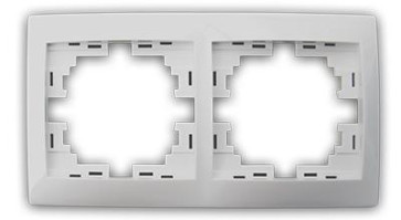 Рамка 2-м гориз. Мира бел. Lezard