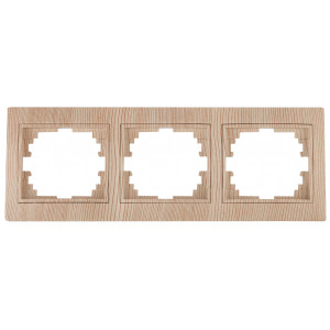 Рамка на 3 поста Plano. сосна
