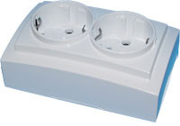 Розетка бел. о/п 2-я с/з NILSON THEMIS