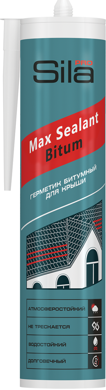Герметик битумный для крыш Sila PRO Max Bitum, 280 мл 