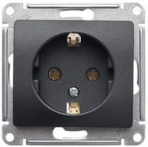 Розетка механизм антрацит с/п 1м с/з NILSON THEME