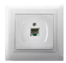 Розетка 1-мест.телефон. RJ-11 бел.в сб..Violet V01-21-F12-S