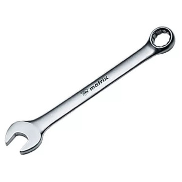 Ключ комбинированный 19 мм, CrV, матовый хром MATRIX