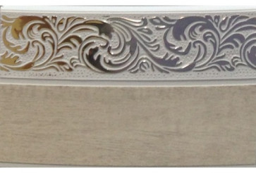 Бленда 7 см "Жасмин" серебро/слоновая кость