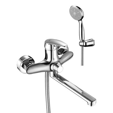 0417C Линара Смеситель универсальный с плоск. изливом 200мм, дивертор с керамич. пластинами, хром L