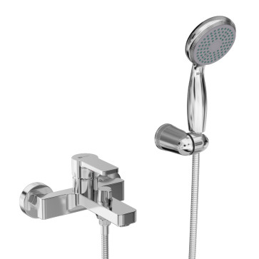 LM0614CH Aura Смеситель для ванны, с коротким изливом, дивертор с керамическими пластинами, хром 