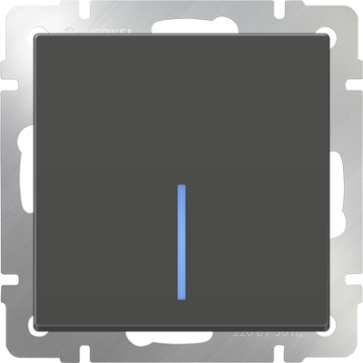 Выключатель 1 клавиш. серо-коричнев. с подсветкой WERKEL