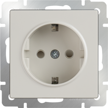 Розетка 1мест. с заземлением слонов. кость WERKEL