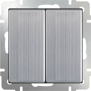 Выключатель 2 клавиш.глянц.никель WERKEL