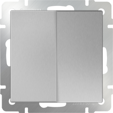 Выключатель 2 клавиш. серебро WERKEL