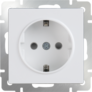 Розетка 1мест. с заземлением белая WERKEL