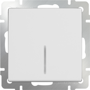 Выключатель 1 клавиш.белый с подсветкой WERKEL