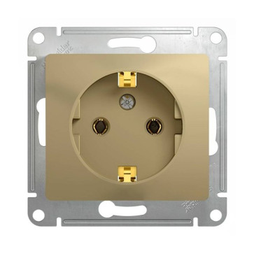 Розетка механизм золото с/п 1м с/з NILSON THEMIS