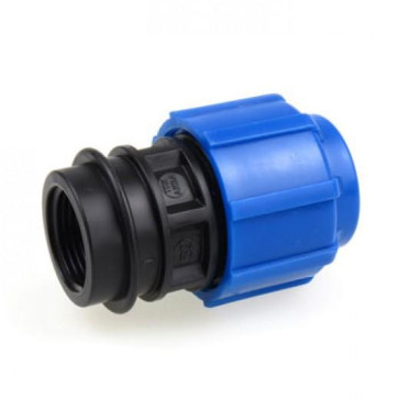 Муфта переход. ПЭ 25*3/4 внутр. резьба (обж.) ТПК-АКВА