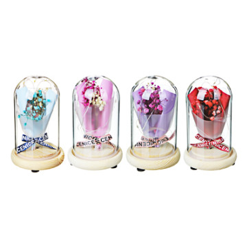 LADECOR Светильник - цветочная композиция, 15 см, 3хLR1130, 4 цвета