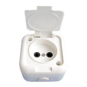 Розетка 1ОУс/з п/герм с крышкой РА16-214IP44