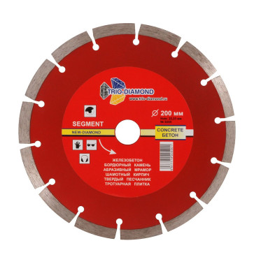 Диск алмазный отрезной 200 Сегмент 200*10*22.23мм (Trio-Diamond)